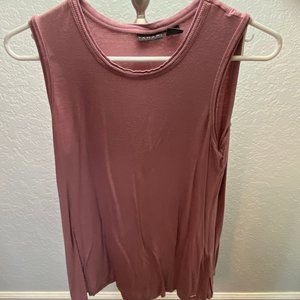 Rose pink color crew neck tank